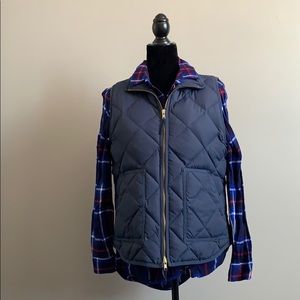 Navy J Crew Puffer Vest